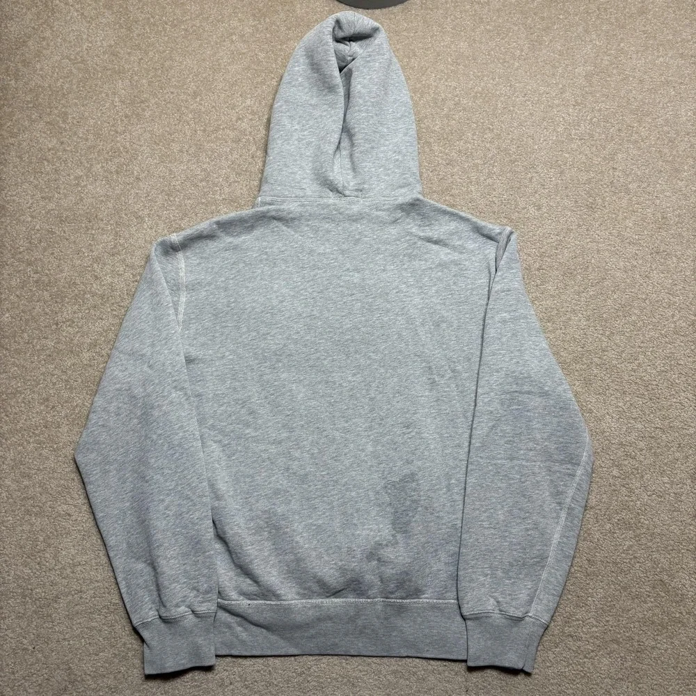Polo Ralph Lauren Hoodie Sweatshirt Mens Large Gray POLO Logo Fleece Spellout